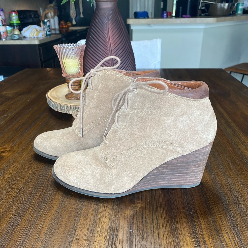 Lucky Brand Wedge ankle boots Size 8